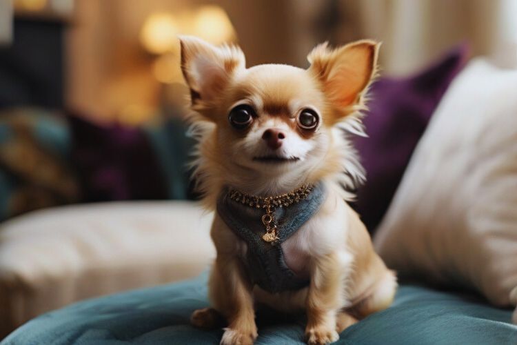 cachorro Chihuahua olhando para frente