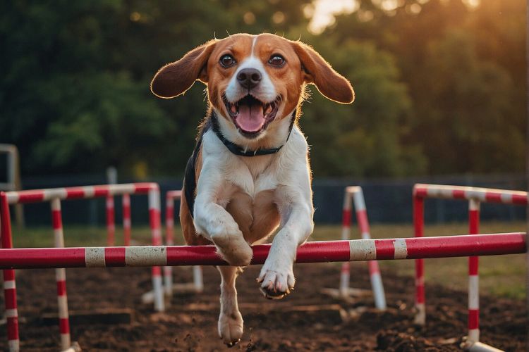 cachorro beagle em competição